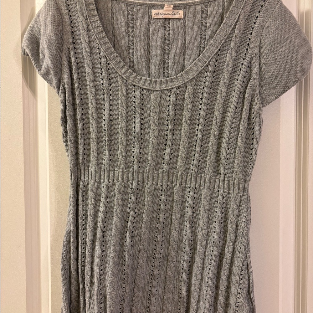 Aeropostale Heather Gray Knit Top